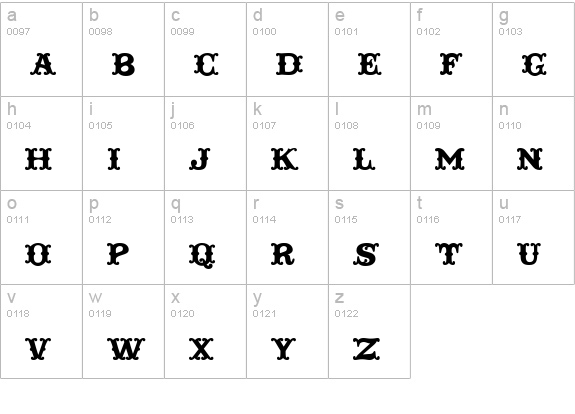 Taqueria Black lowercase a-z preview