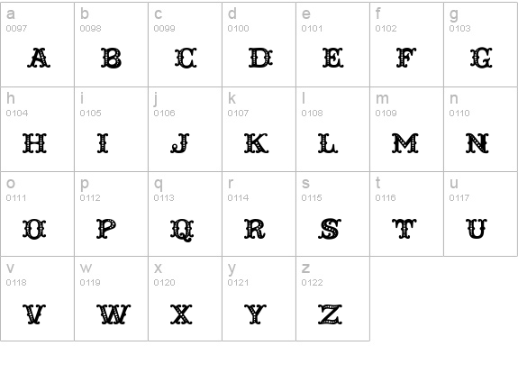 Taqueria Black Decor lowercase a-z preview