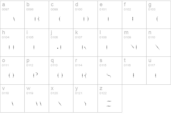 Taqueria Black Fill Dots lowercase a-z preview