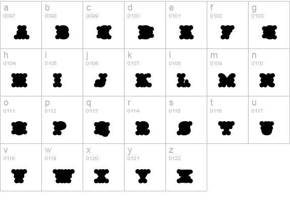 Taqueria Black Fill XL lowercase a-z preview