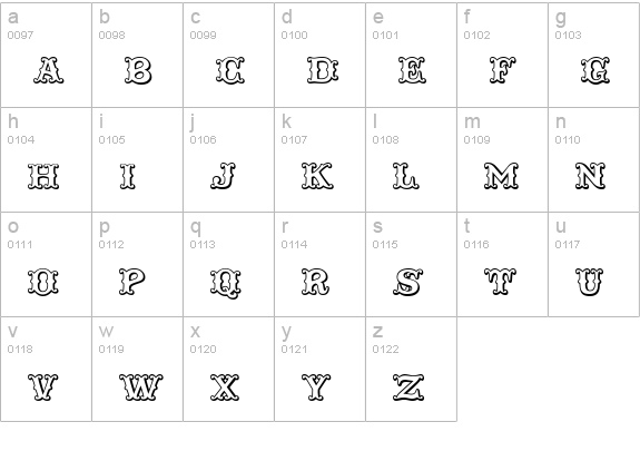Taqueria Open lowercase a-z preview