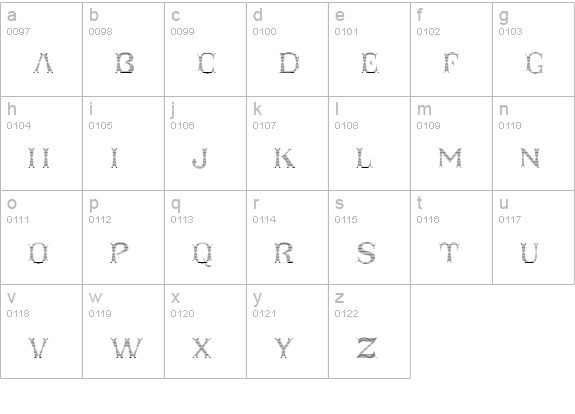 Taqueria Open Fill Lines lowercase a-z preview