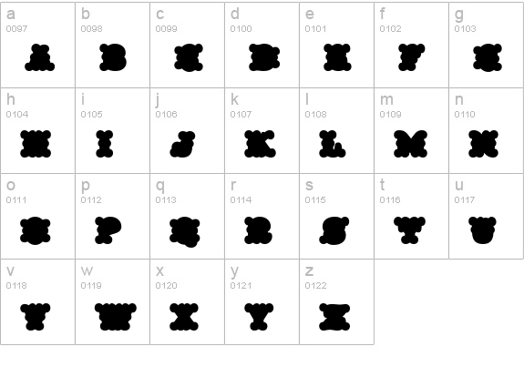 Taqueria Open Fill XL lowercase a-z preview