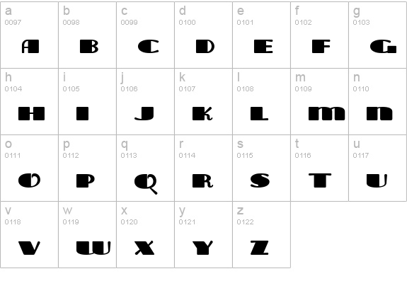 Tara Bulbous NF lowercase a-z preview