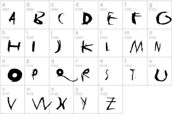 tasapainoaisti_iso lowercase a-z preview