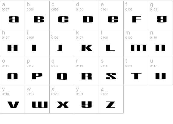 Taskeksem lowercase a-z preview