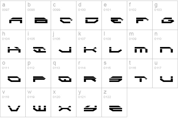 Taskforce Laser lowercase a-z preview