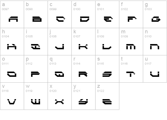 Taskforce Laser Condensed lowercase a-z preview