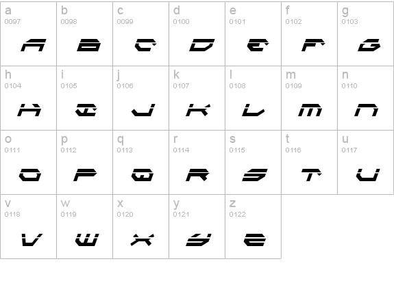 Taskforce Laser CondItal lowercase a-z preview
