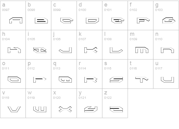 Taskforce Outline lowercase a-z preview