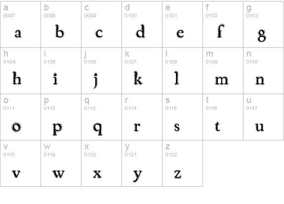 TaskHairy lowercase a-z preview