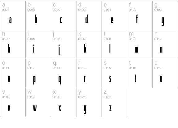 Tasse Regular Comp lowercase a-z preview