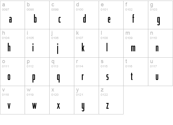 Tasse Regular Cond lowercase a-z preview
