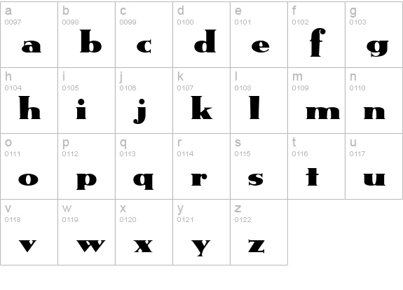 Tatio Display SSi lowercase a-z preview