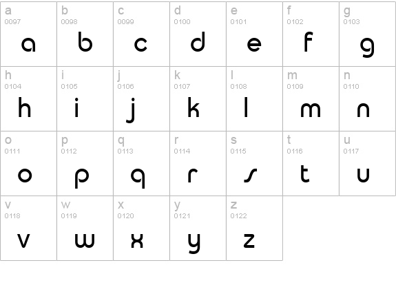 Taurus Normal lowercase a-z preview