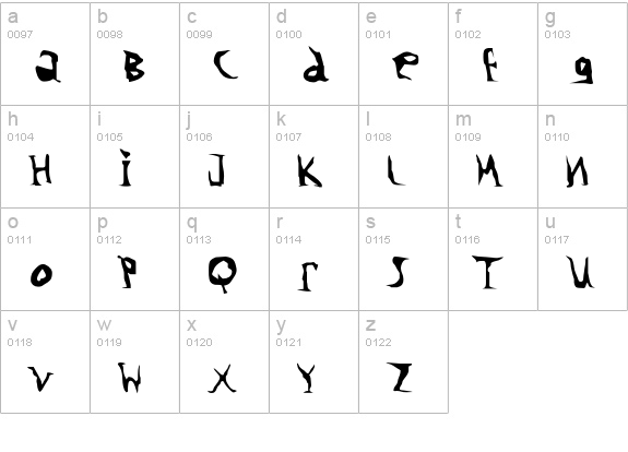 TBickle lowercase a-z preview