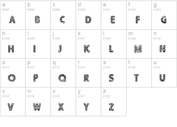 TBJ lowercase a-z preview
