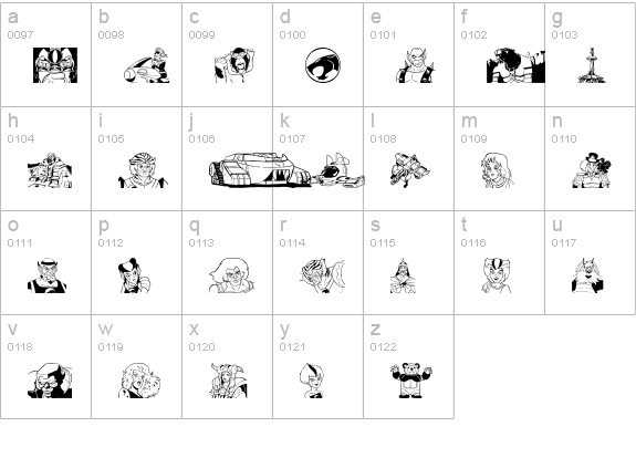 TcatsHo lowercase a-z preview