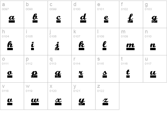 Team Spirit NF lowercase a-z preview