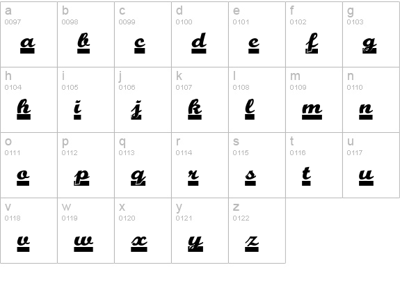 TeamSpirit lowercase a-z preview