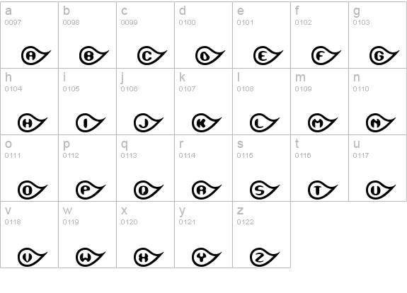 Tearful BRK lowercase a-z preview
