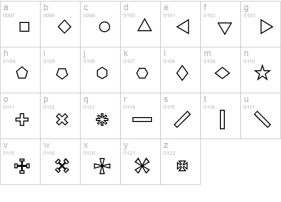 TechGrapha lowercase a-z preview