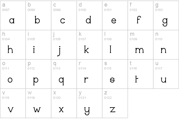 Technically Insane lowercase a-z preview