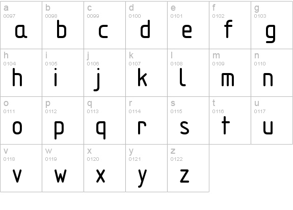 TechnicznaPomocRound lowercase a-z preview