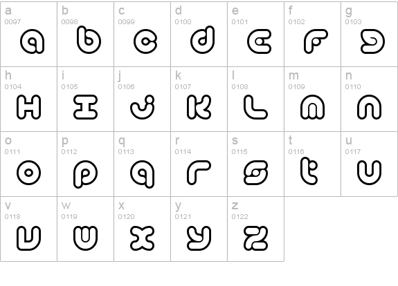 Technique OL BRK lowercase a-z preview