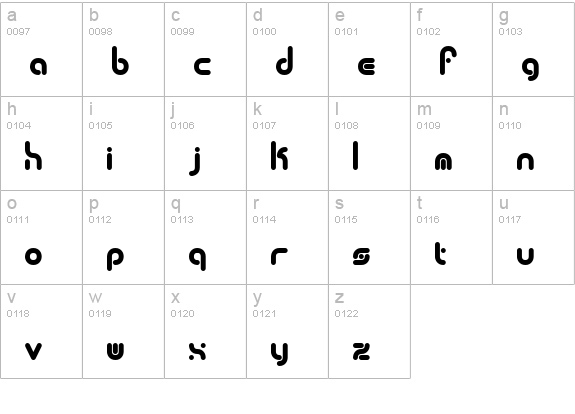 techno overload BRK lowercase a-z preview