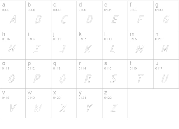 TECHNOIRE-Offline lowercase a-z preview