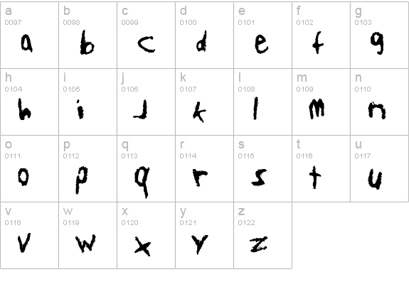 teen spirit lowercase a-z preview