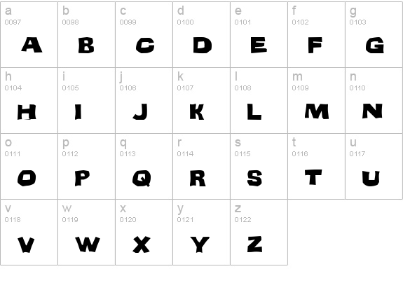 Teenage Delinquent lowercase a-z preview