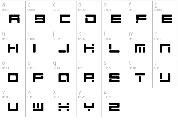 Teio lowercase a-z preview