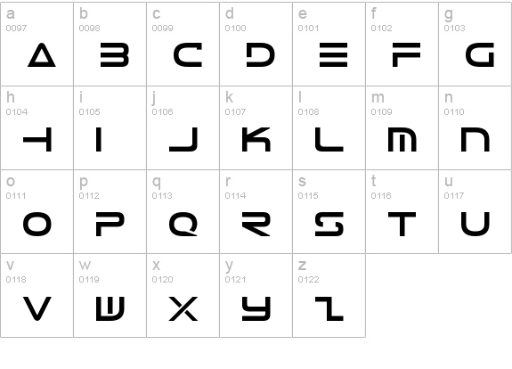 Tele-Marines Bold lowercase a-z preview