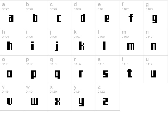 TeleTekst lowercase a-z preview
