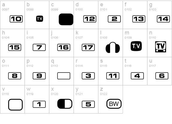 TelevisionP02 lowercase a-z preview
