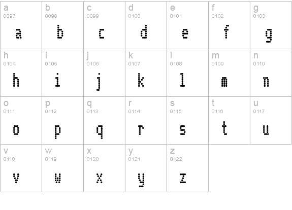Telidon Cd Bold lowercase a-z preview