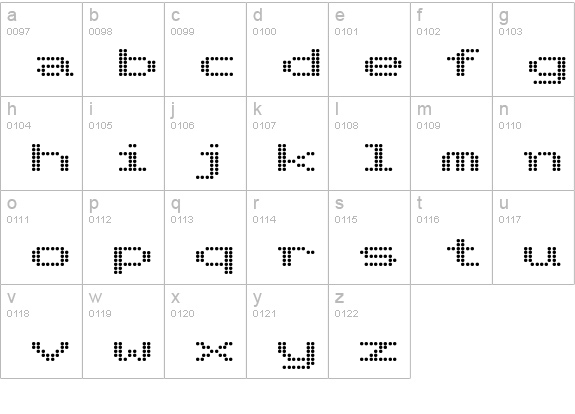Telidon Ex Bold lowercase a-z preview