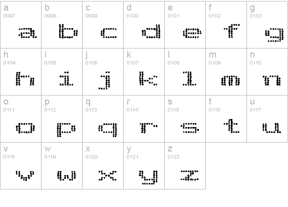 Telidon Ink Ex Bold lowercase a-z preview