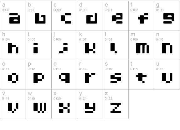 Template 6 lowercase a-z preview