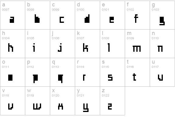 Templo Extranjero lowercase a-z preview