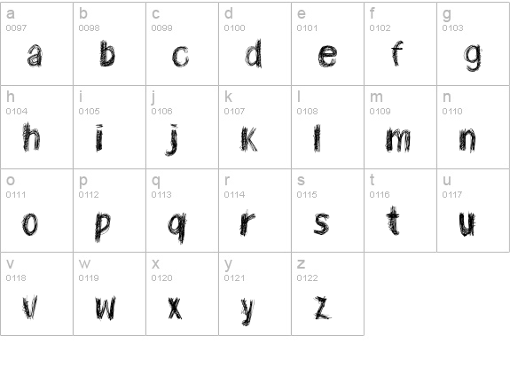 TEN O CLOCK Regular lowercase a-z preview