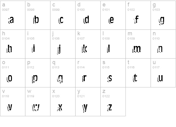 Ten Ton Ballyhoo lowercase a-z preview