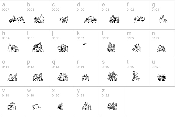 TequilaHill lowercase a-z preview