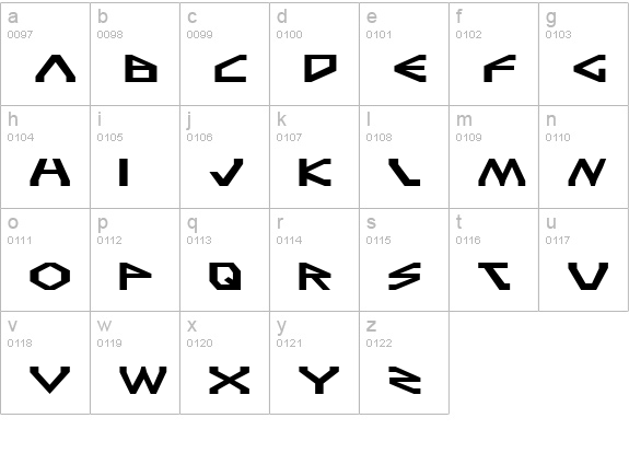 Terra Firma Expanded lowercase a-z preview