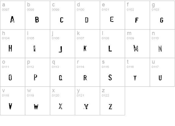Testerus lowercase a-z preview