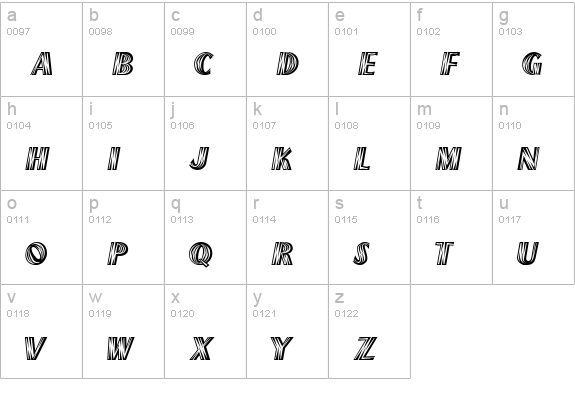 Tex Mex Display SSi Extra Bold lowercase a-z preview