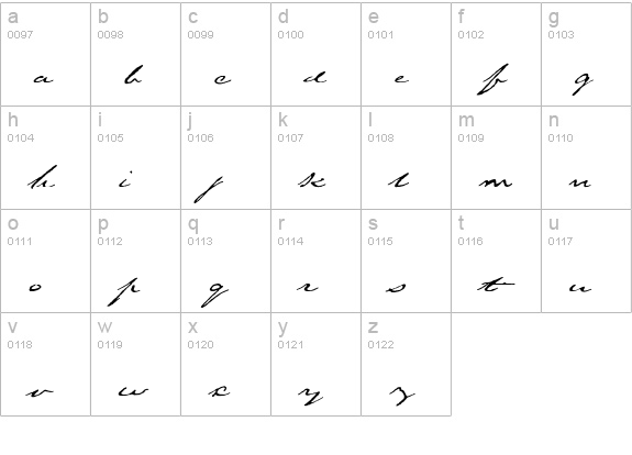 TexasHeroBETA Medium lowercase a-z preview