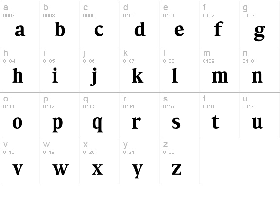 TFHabitat-Bold lowercase a-z preview